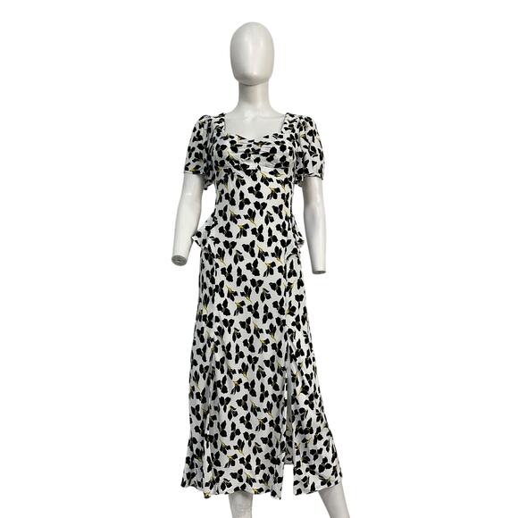 Diane Von Furstenberg 'Aurora' White Viscose Dress Size 2 - Picture 2 of 5